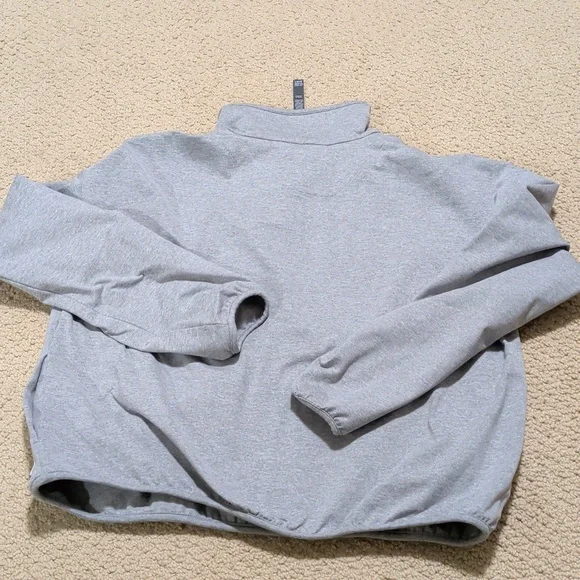 Vuori Granite Snap Mock Light Gray Pullover - Picture 6 of 9